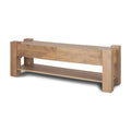 Medienkonsole aus hellbraunem Holz - 70.0L x 20.0W x 24.0H