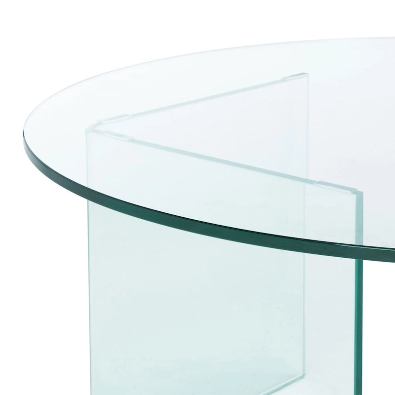 Couchtisch aus gehärtetem Glas - 35 W x 35 D x 16 H - 35Wx35Dx16H