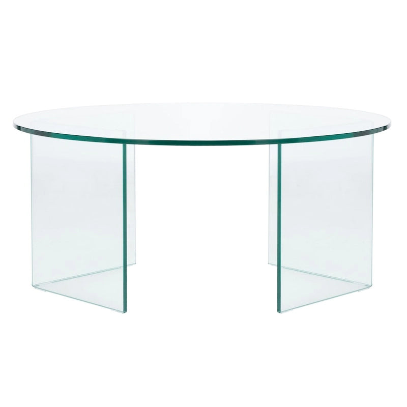 Couchtisch aus gehärtetem Glas - 35 W x 35 D x 16 H - 35Wx35Dx16H