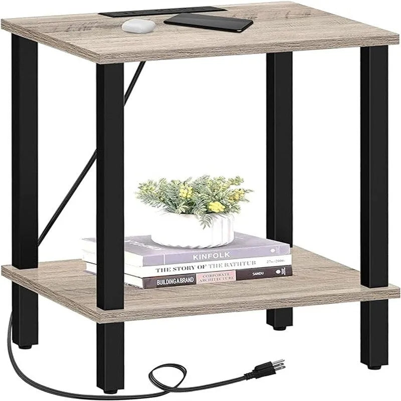 End Table with Charging Station