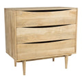 Cómoda de madera maciza con tres cajones