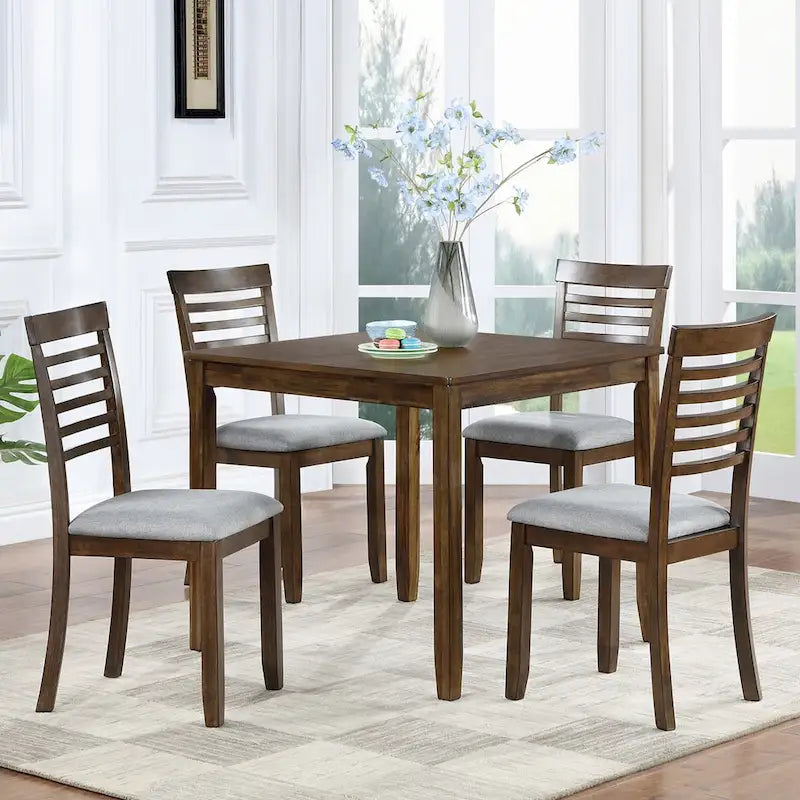 Table à manger carrée en bois, table de cuisine pour petit espace, pour 4 personnes
