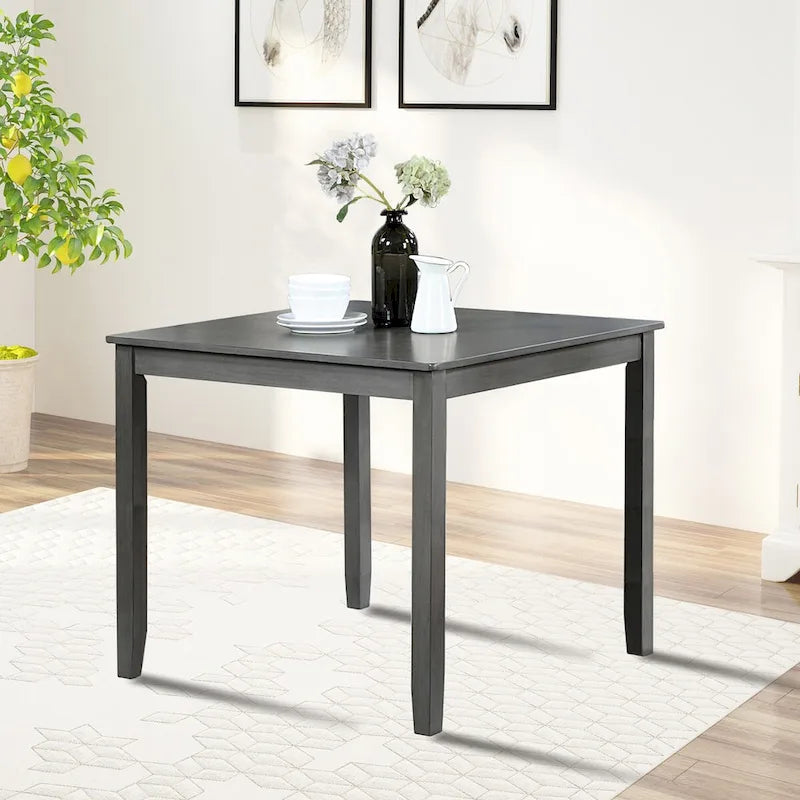 Table à manger carrée en bois, table de cuisine pour petit espace, pour 4 personnes