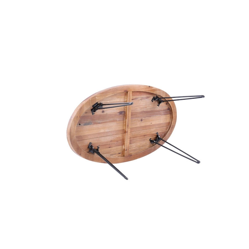 Table basse pliable en bois récupéré pour le salon