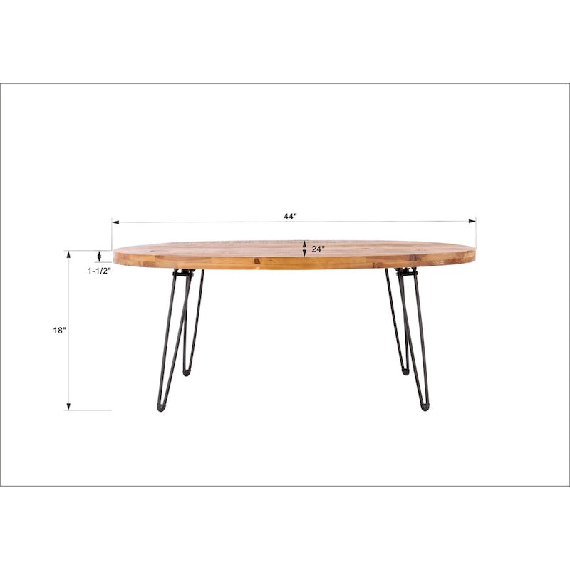 Table basse pliable en bois récupéré pour le salon