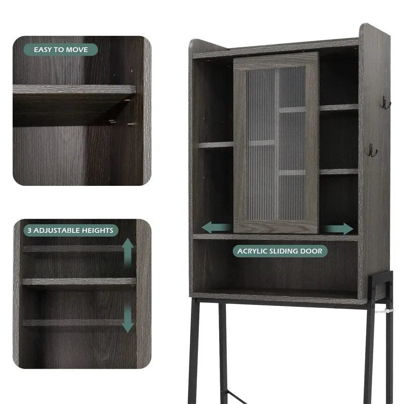 Meuble de rangement au-dessus des toilettes - 11.6D x 24.6W x 67H