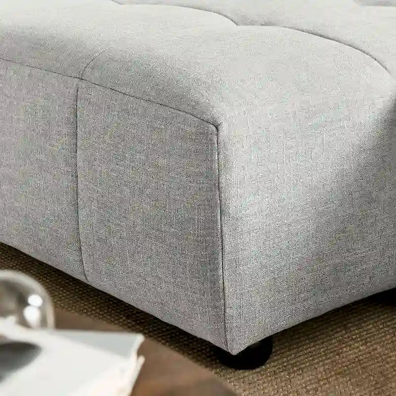 Modulares Sofa mit linksseitiger Ottomane und Stoffpolsterung