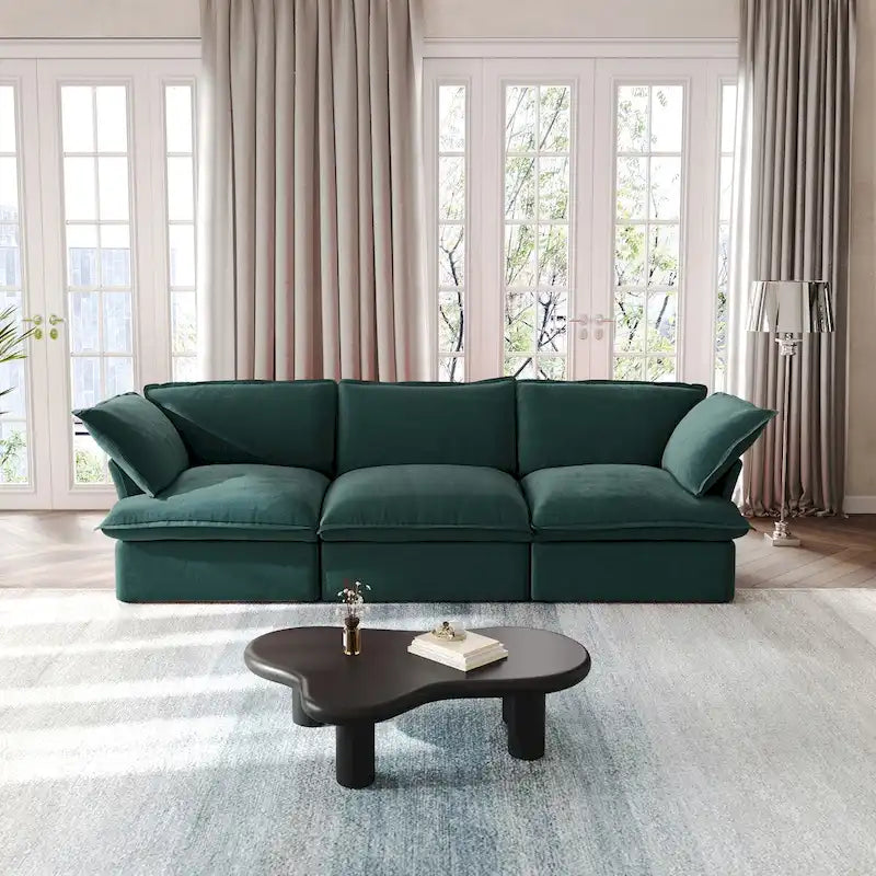 Modulares Ecksofa, 122.82, Samtsofa mit 3 Sitzplätzen