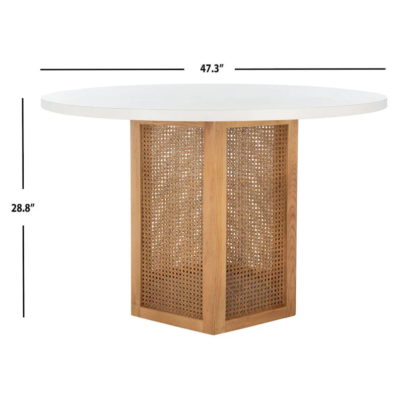 Esstisch aus Rohrgeflecht - 47.3 W x 47.3 L x 28.8 H - 47Wx47Dx29H