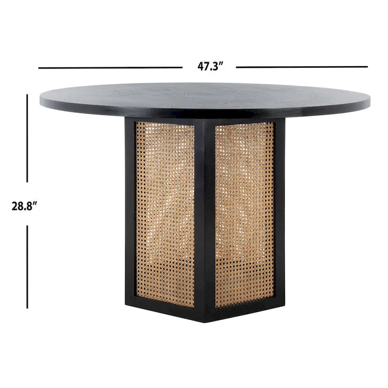 Esstisch aus Rohrgeflecht - 47.3 W x 47.3 L x 28.8 H - 47Wx47Dx29H