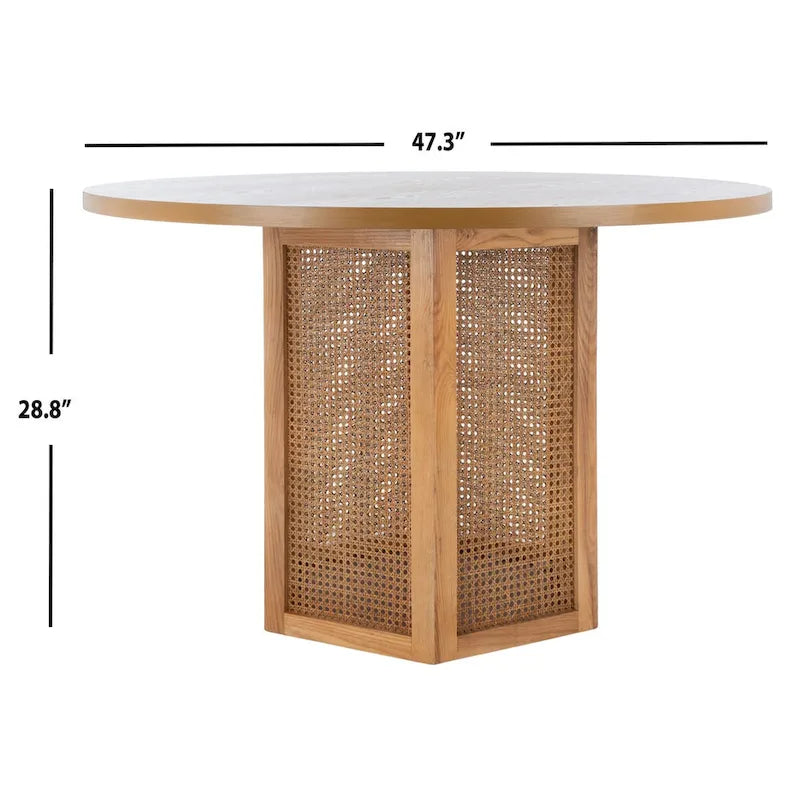Esstisch aus Rohrgeflecht - 47.3 W x 47.3 L x 28.8 H - 47Wx47Dx29H